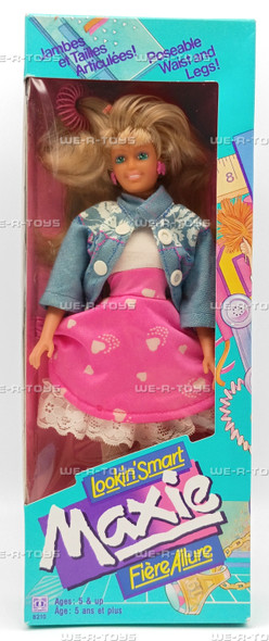 Maxie Lookin' Smart Blonde Poseable Doll In Fashion 12/87 Hasbro #8210