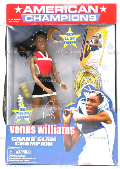 Venus Williams Wimbledon Grand Slam American Champions Doll 2000 Play Along