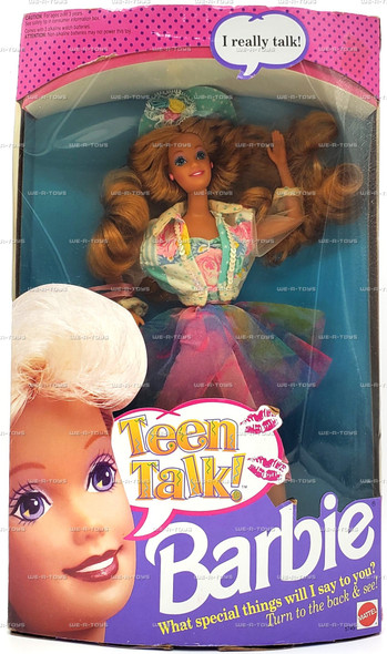 Teen Talk Barbie Doll Curly Blonde Hair 1991 Mattel #5745
