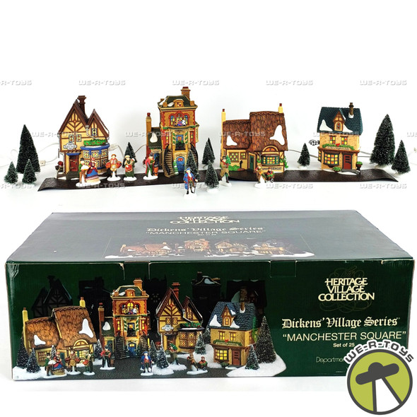 Department 56 Heritage Village Manchester Square Set of 25 Gift Set #58301