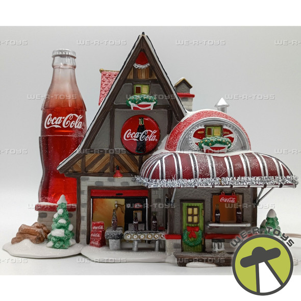 Department 56 Coca-Cola Fizz Factory North Pole Series Lighted Building 56-56754
