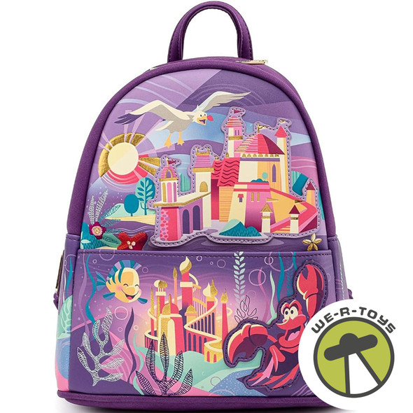Disney The Little Mermaid Ariel's Castle Mini Backpack Loungefly