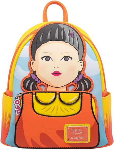 Netflix Squid Game Light Up Talking Young Hee Doll Mini Backpack Loungefly
