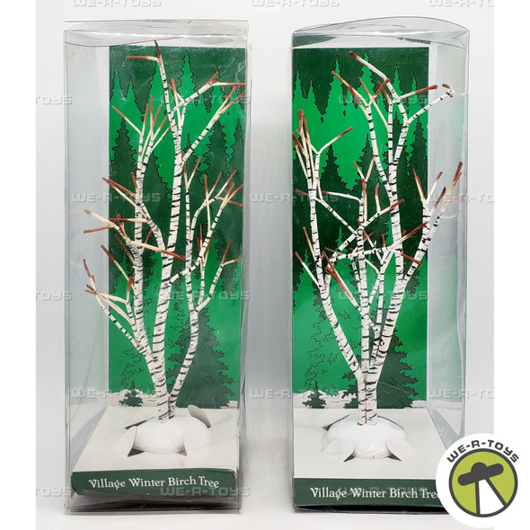 Department 56 Village Winter Birch Tree Lot of 2 52167