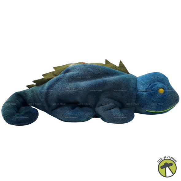 Ty Beanie Babies Iggy the Iguana BLUE w/ No Tongue 04038