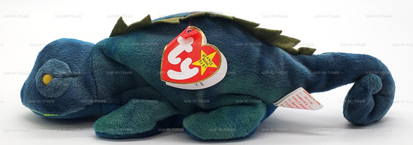 Ty Beanie Babies Iggy the Iguana BLUE w/ No Tongue 04038
