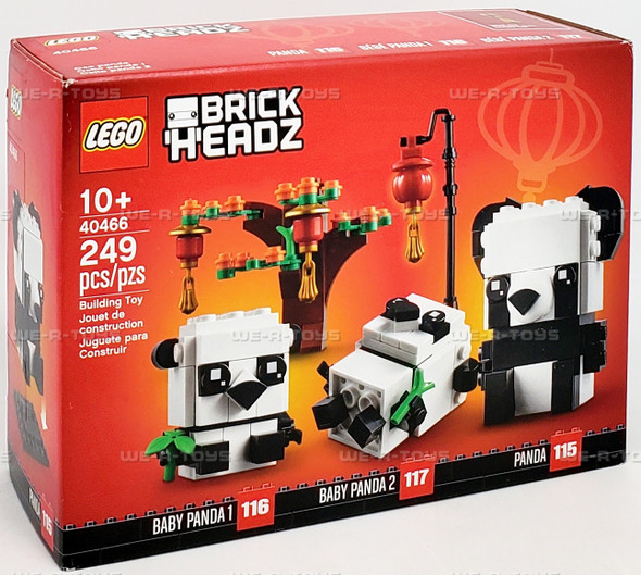 LEGO Brick Headz Chinese New Year Pandas 249 Piece Building Set 40466