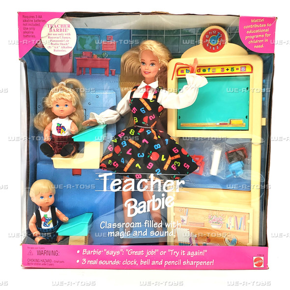 Teacher Barbie Doll Set Recalled Edition All Blonde 1995 Mattel No. 13914