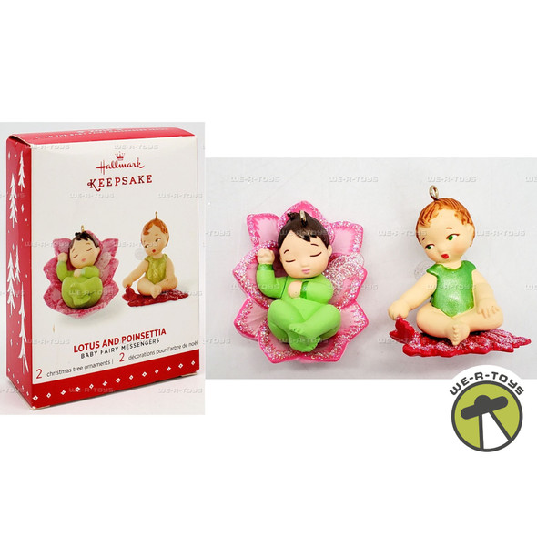 Hallmark Keepsake Ornament Lotus and Poinsettia Baby Fairy Messengers 2015