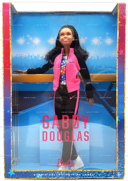 Gabby Douglas Barbie Doll Barbie Collector Pink Label 2016 Mattel #FGC34