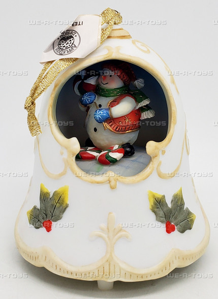 Apple Tree Designs Snowman Musical Christmas Bell Ornament 61978