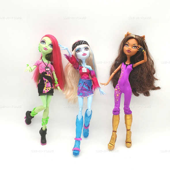 Monster High Music Festival Venus, Clawdeen and Abbey Bominable Doll Lot of 3