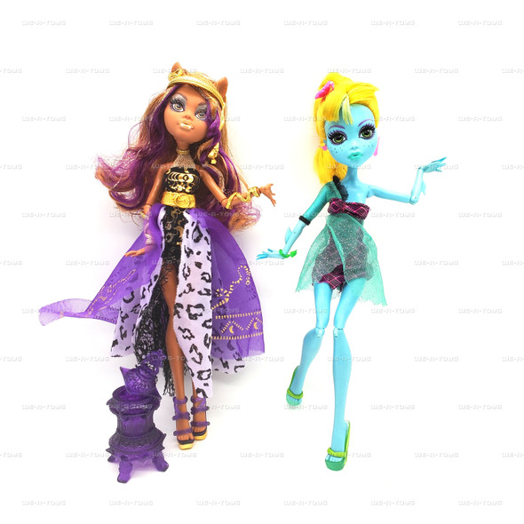 Monster High 13 Wishes Clawdeen Haunt The Casbah and Lagoona Dolls Mattel Loose