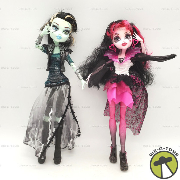 Monster High Ghouls Rule Draculaura and Frankie Stein Lot Of 2 Mattel Loose