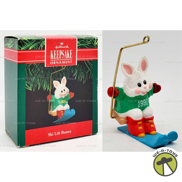 Hallmark Keepsake Ornament Ski Lift Bunny 1991