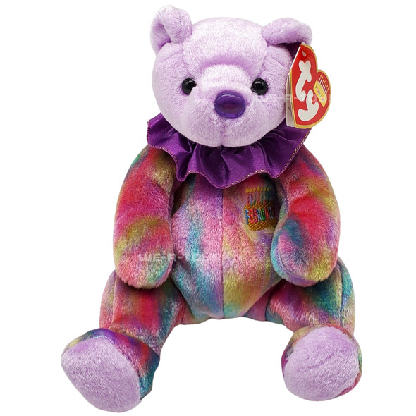 Ty Beanie Babies February the Birthday Bear Birthstone Amethyst Plush 2001