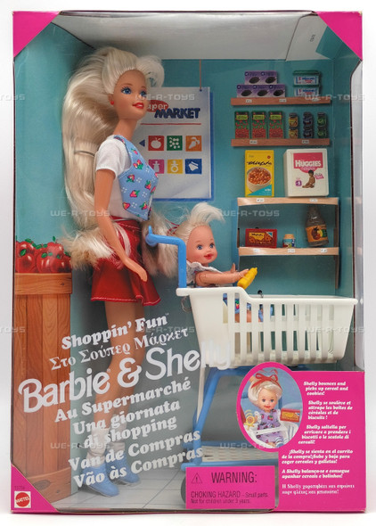 Shoppin' Fun Barbie & Shelly Barbie Doll Playset Two Dolls 15756 Mattel 1995