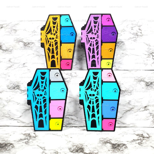 Monster High Skulltimate Secrets Lockers Lot of 4 With Accessories 2023