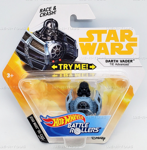 Hot Wheels Star Wars Battel Rollers Darth Vader Tie Advanced Vehicle Mattel