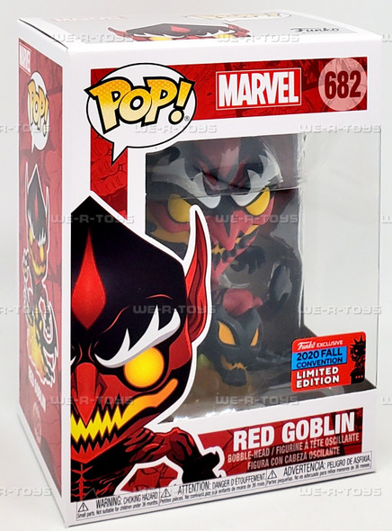 Funko POP Marvel 682 Red Goblin 2020 Fall Convention Bobble Head Figure
