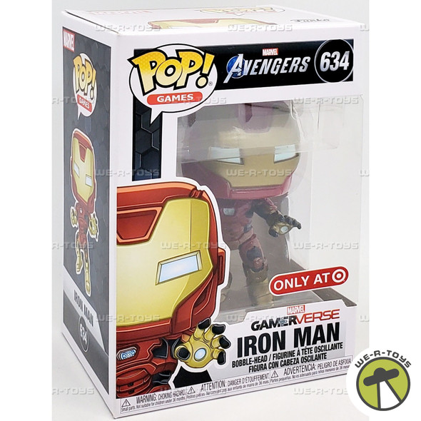 Funko POP Games Marvel Avengers Gamerverse 634 Iron Man Bobble Head Figure