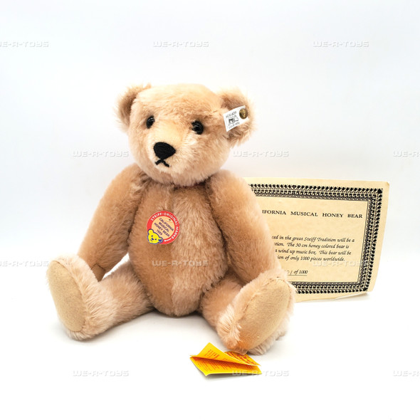 Steiff Original California Musical Honey Bear 12'' Plush #029332