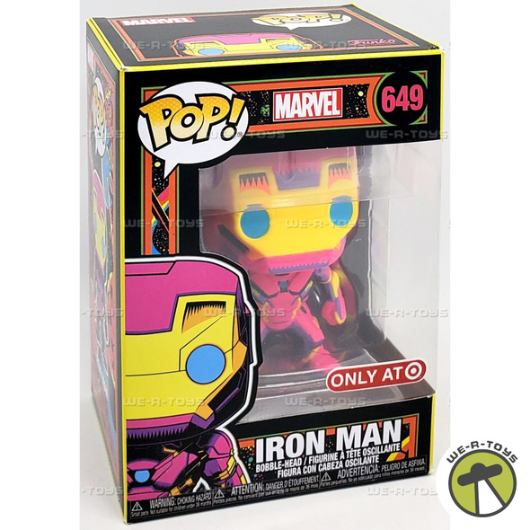 Funko POP Marvel Iron Man 649 Black Light Bobble Head Vinyl Figure