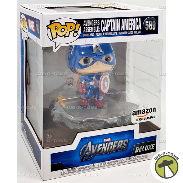Funko POP Marvel Avengers Assemble Captain America 589 Bobble Head Vinyl Figure
