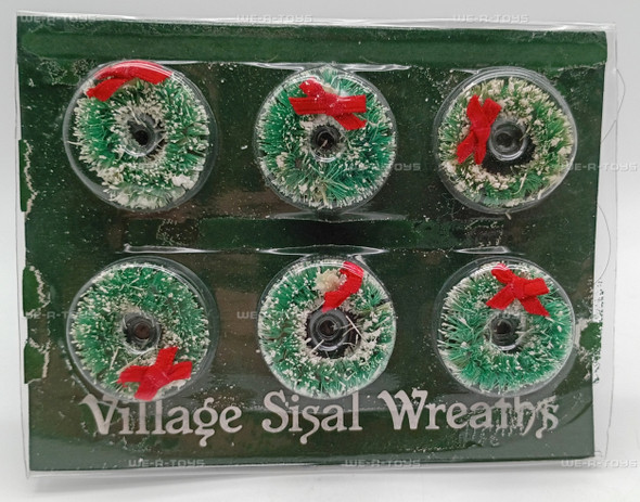 Department 56 Village Sisal Wreaths Village Accessories Set of 6 #5419-4