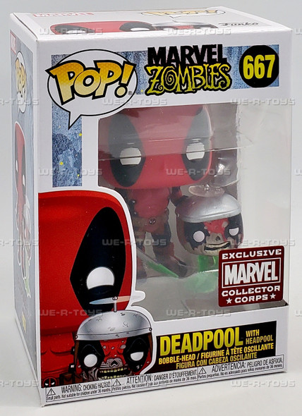 Funko POP Marvel Zombies Deadpool with Headpool 667 Bobble Head Figure