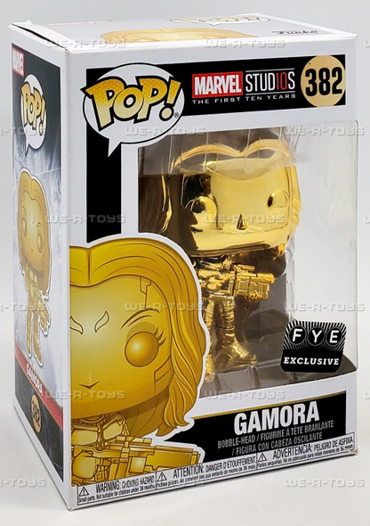 Funko POP Marvel Studios Gamora 382 Gold Chrome Bobble Head Figure