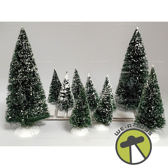 Department 56 Village Frosted Topiary Trees Set of 10 Tree Accessories