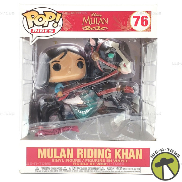 Funko POP Rides Disney Mulan Mulan Riding Khan 76 Vinyl Figure NEW