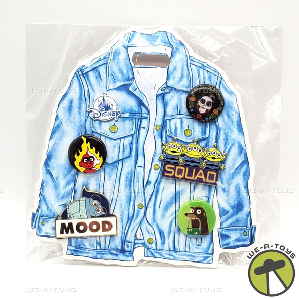 Oh My Disney Holiday 2019 Jacket Enamel Pin 5 Pack Gift Set with Sadness NEW