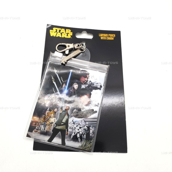 Disney Parks Star Wars Lanyard Pouch With Charm For Pins NEW