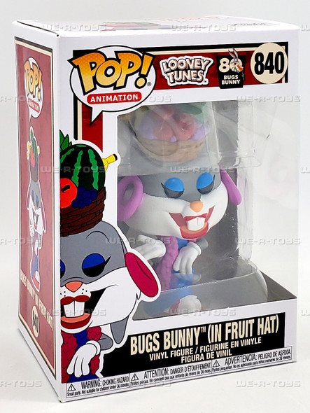 Funko POP Animation Looney Tunes Bugs Bunny 80th Fruit Hat Bugs Bunny 840 Figure