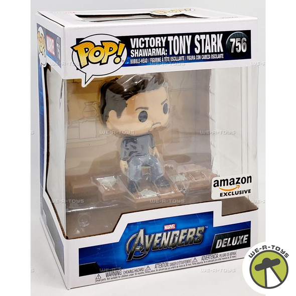 Funko POP Marvel Avengers Victory Shawarma Tony Stark 756 Bobble Head Figure