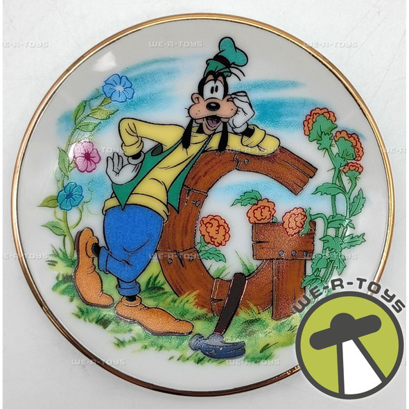 Disney's Alphabet Collection G For Goofy Mini Plate Walt Disney Productions 1980