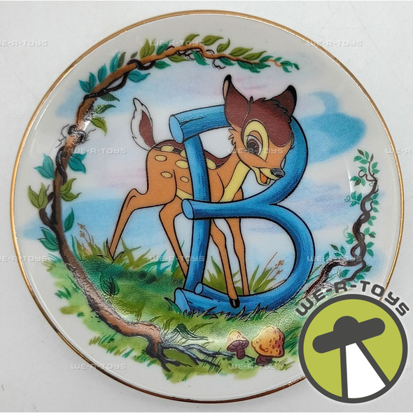 Disney's Alphabet B For Bambi Miniature Plate Walt Disney Productions 1980