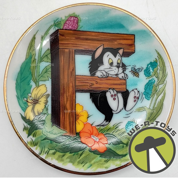 Disney's Alphabet F For Figaro Miniature Plate Walt Disney Productions 1980