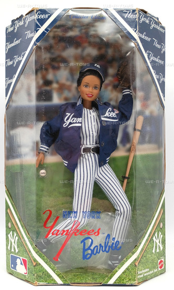 New York Yankees Barbie Collector Edition African American Doll 1999 Mattel 24471