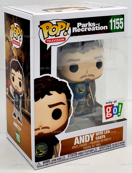 Funko POP Television Parks and Recreation Andy in Leg Casts 1155 Vinyl Figure