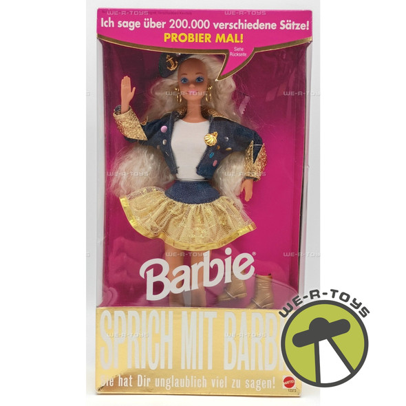 Super Talk Barbie German Speaking Barbie Doll Blonde 1994 Mattel 12373