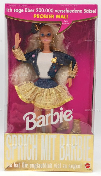 Super Talk Barbie German Speaking Barbie Doll Blonde 1994 Mattel 12373