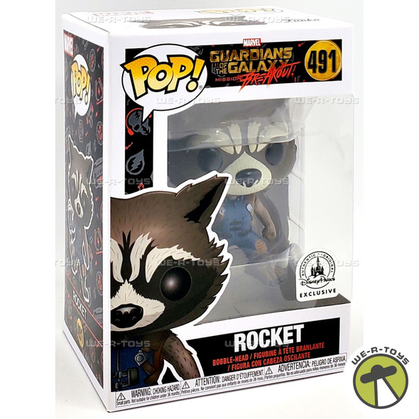 Funko POP Marvel Guardians of The Galaxy Mission Breakout Rocket 491 Figure