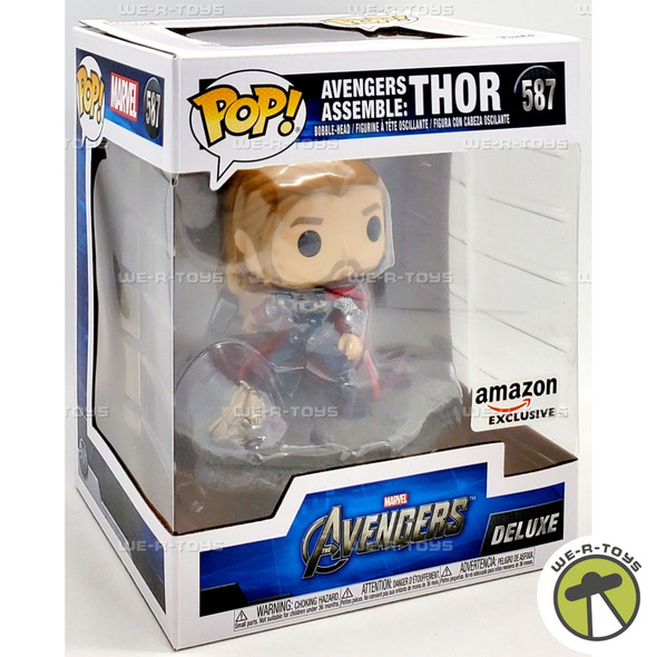 Funko POP Deluxe Marvel Avengers Assemble Series Thor 587 Bobble Head Figure