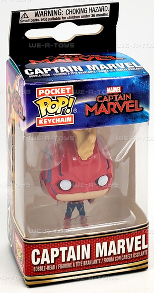 Funko Pocket POP Keychain Marvel Captain Marvel Bobble Head Key Ring