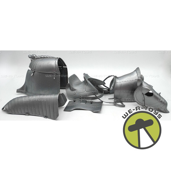 Marx Silver Knight Horse Armor Five Piece Set Action Figure Accessories
