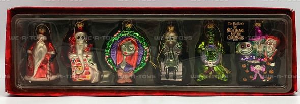 Disney Tim Burton's Nightmare Before Christmas Set of 6 Blown Glass Ornaments