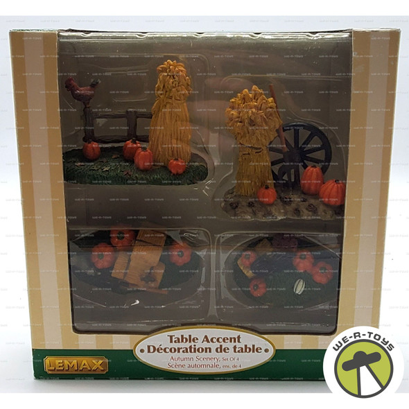 Lemax Autumn Scenery Set of 4 Lemax Village Collection NEW #53515